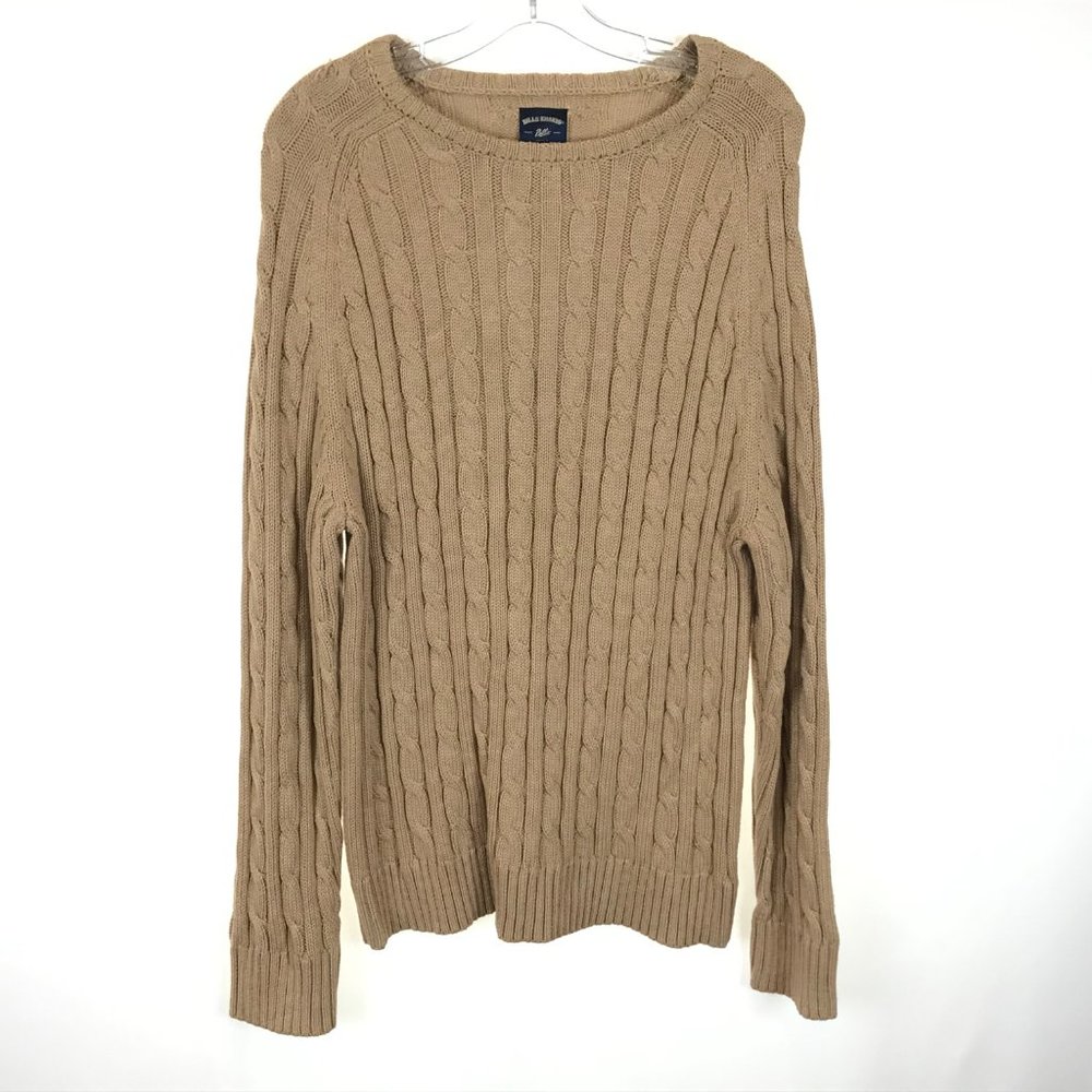NWT Size Large Bills Khakis Cable Knit Sweater